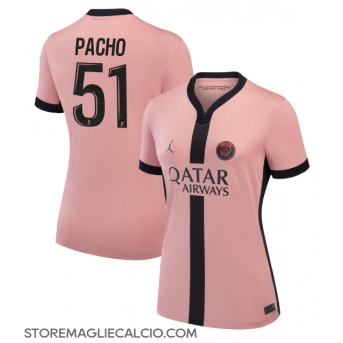 Paris Saint-Germain Willian Pacho #51 Maglia Gara Terza Repliche 2024-25 Donna Maniche Corte